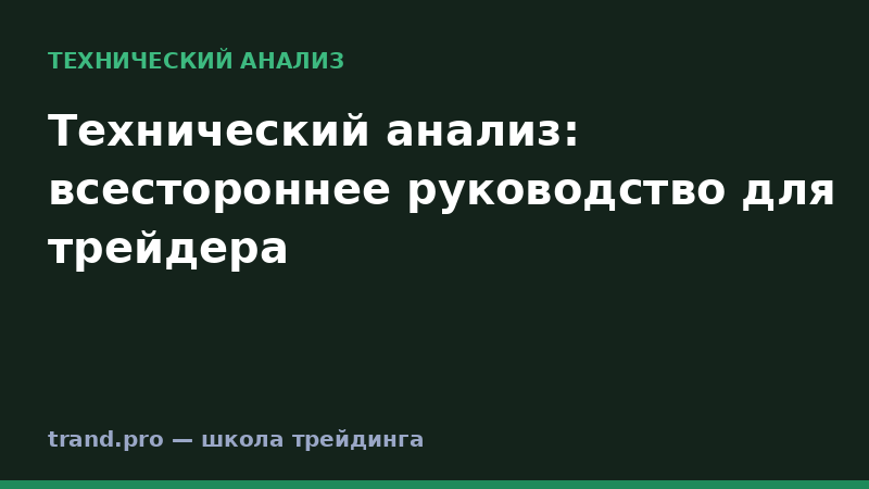 Технический анализ: всестороннее руководство для трейдера